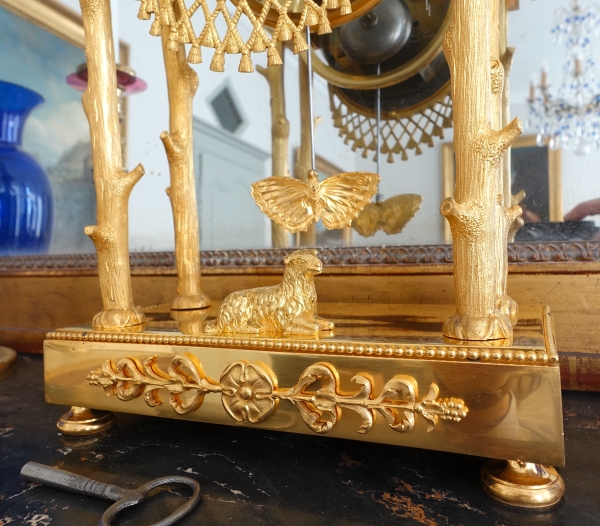 Empire ormolu clock - the cottage - France, early 19th century