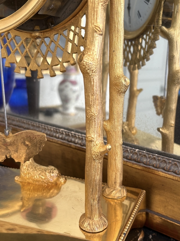 Empire ormolu clock - the cottage - France, early 19th century