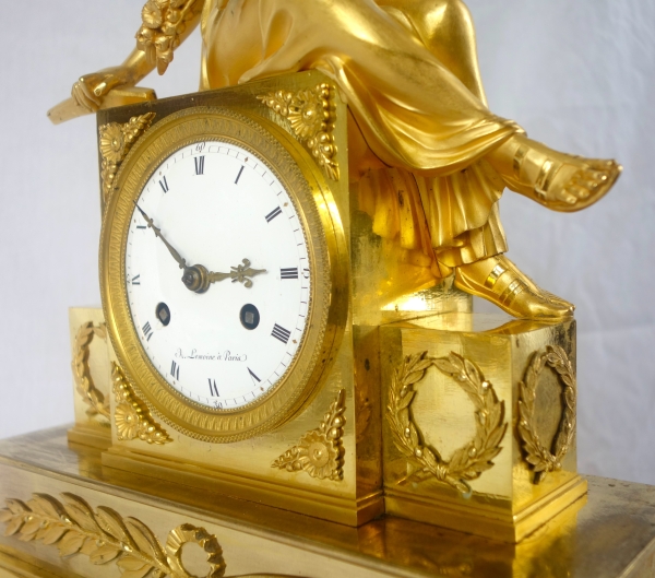 Empire allegoric ormolu clock : Navy allegory - early 19th century