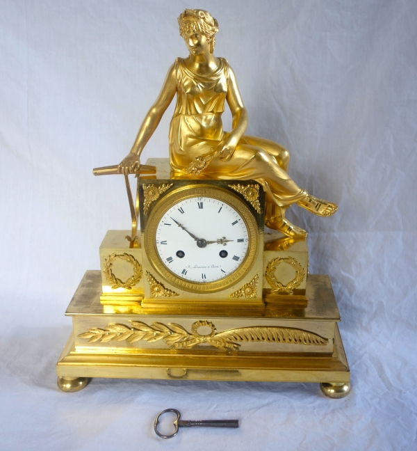 Empire allegoric ormolu clock : Navy allegory - early 19th century