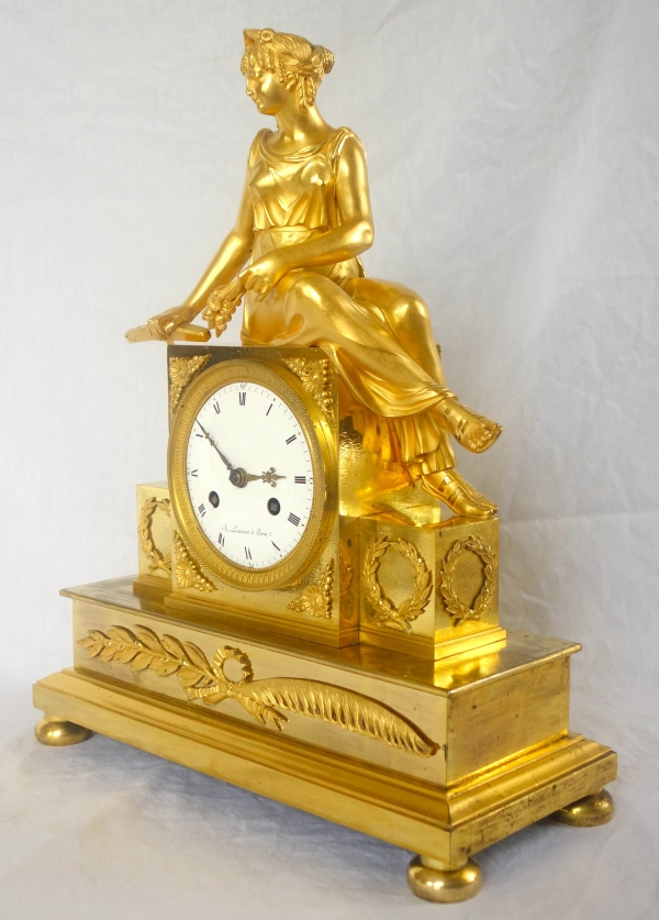 Empire allegoric ormolu clock : Navy allegory - early 19th century