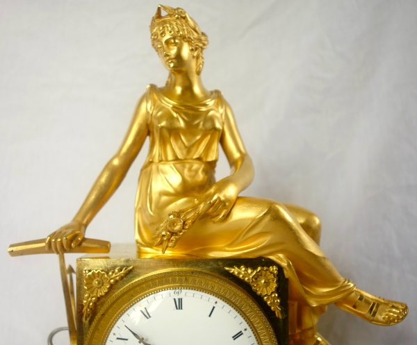 Empire allegoric ormolu clock : Navy allegory - early 19th century