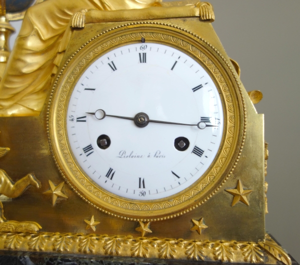 Claude Galle & Piolaine - Astronomy Study ormolu clock, Empire period