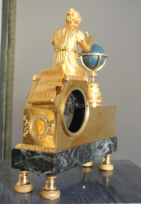 Claude Galle & Piolaine - Astronomy Study ormolu clock, Empire period