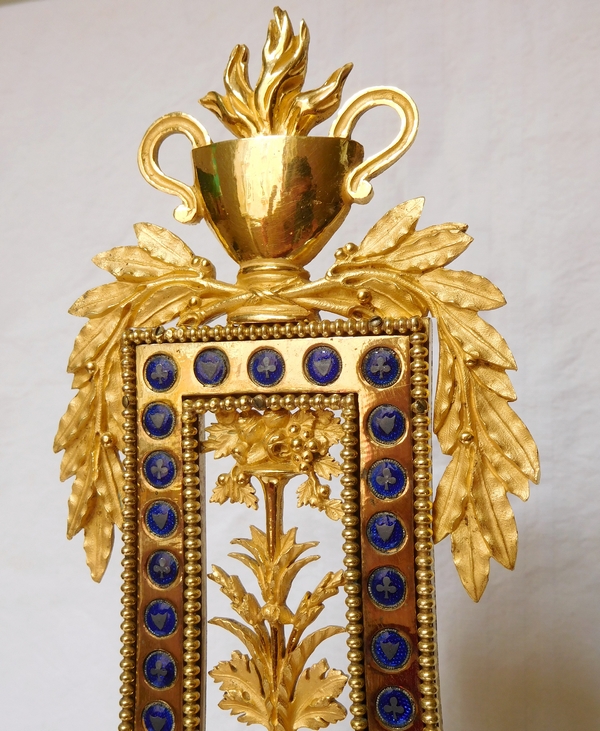 Lyre-shaped ormolu and marble clock - Directoire period, late 18th century circa 1795-1800