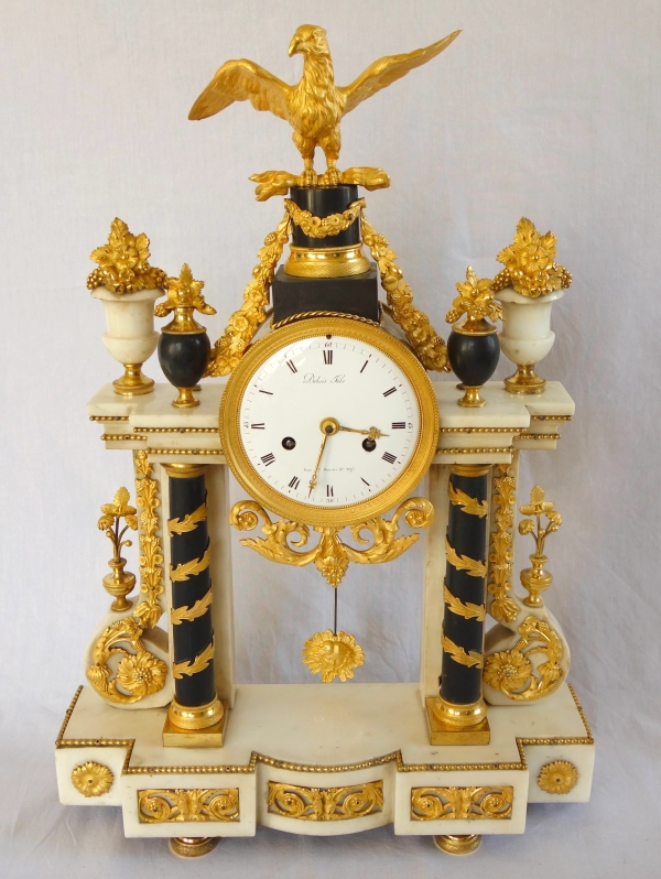 Louis XVI marble and ormolu clock - 18th century