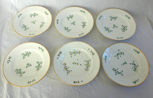 Dihl & Guerhard Manufacture : set of 12 table plates, Louis XVI style - signed