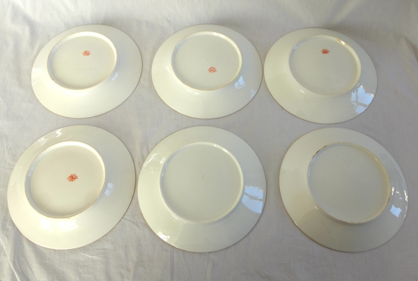Dihl & Guerhard Manufacture : set of 12 table plates, Louis XVI style - signed