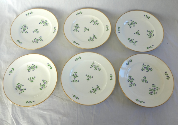 Dihl & Guerhard Manufacture : set of 12 table plates, Louis XVI style - signed