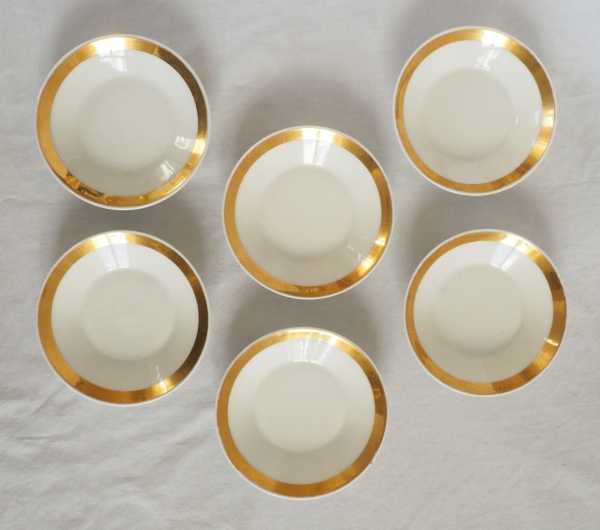 Empire Paris porcelain coffee set enhanced with fine gold - early 19th century