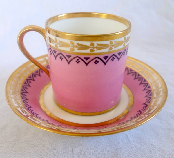 Sevres Royal Manufacture - 1821 : set of 6 polychromatic porcelain cups