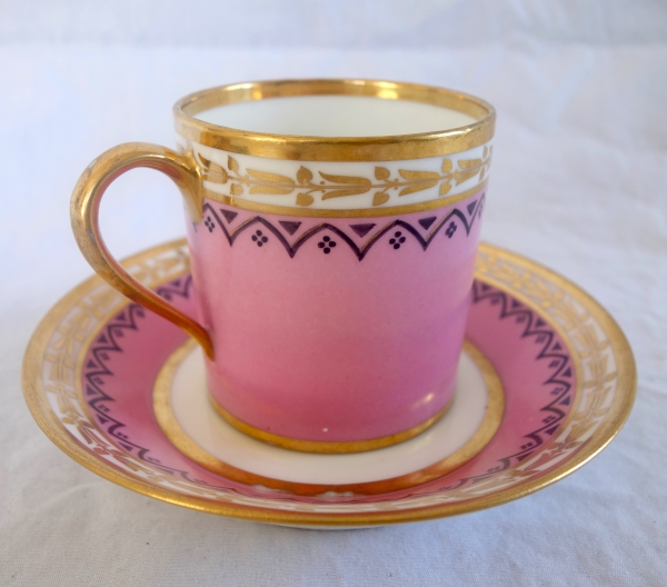 Sevres Royal Manufacture - 1821 : set of 6 polychromatic porcelain cups