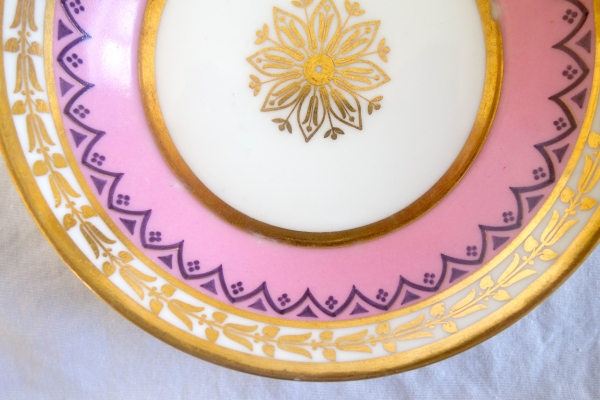 Sevres Royal Manufacture - 1821 : set of 6 polychromatic porcelain cups