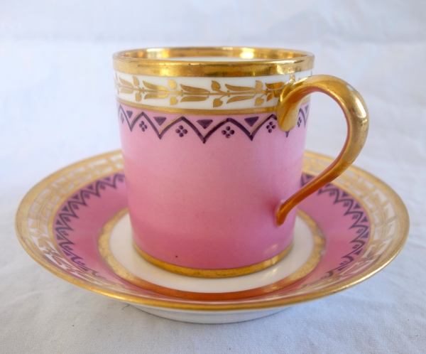 Sevres Royal Manufacture - 1821 : set of 6 polychromatic porcelain cups