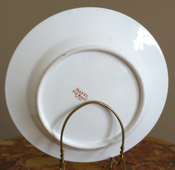 Darte Palais Royal N°21 - assiette aux nèfles, époque Empire Restauration - signée