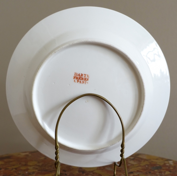 Darte Frères - assiette en trompe l'oeil aux noisettes - époque Empire - signée