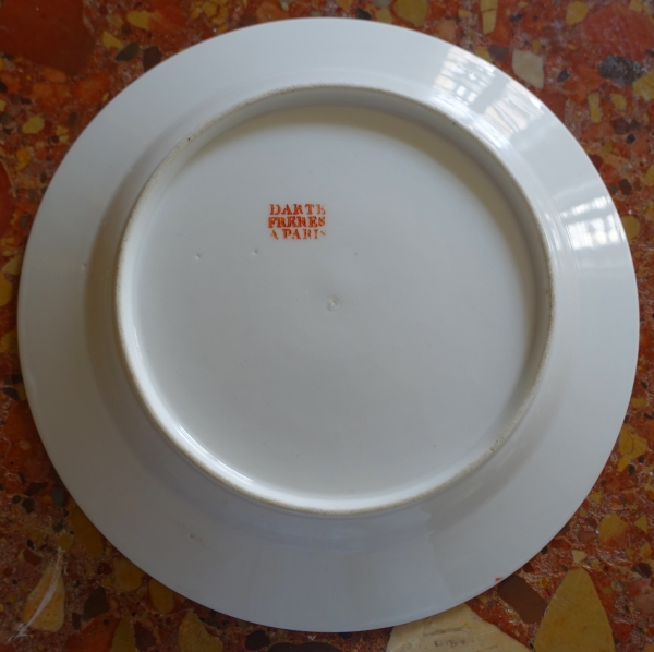 Darte Frères - assiette en trompe l'oeil aux noisettes - époque Empire - signée