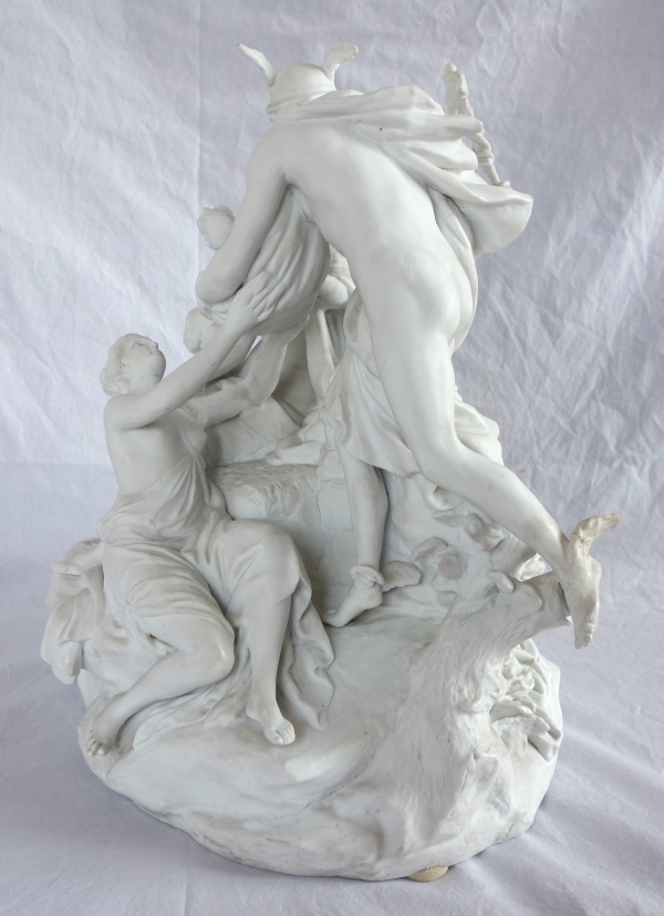 Sèvres : la naissance de Bacchus, grand groupe en biscuit d'époque XVIIIe siècle