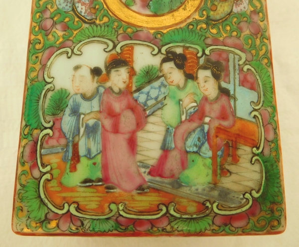 Canton porcelain box, China, 19th century
