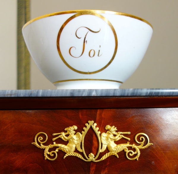 Darte - Empire Paris porcelain biscuit bowl enhanced with fine gold