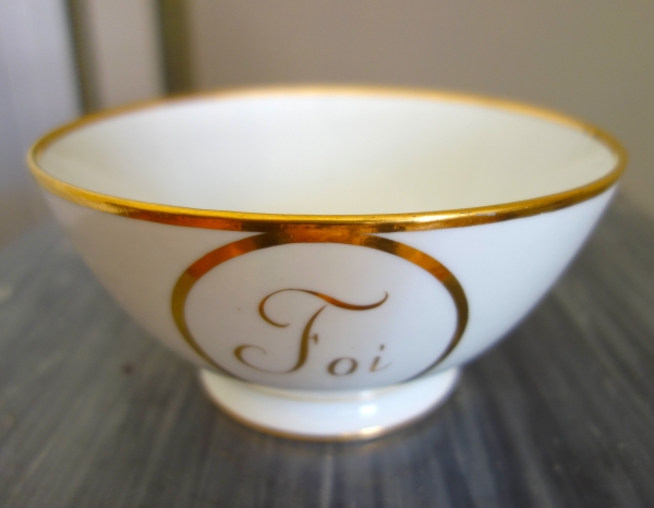 Darte - Empire Paris porcelain biscuit bowl enhanced with fine gold
