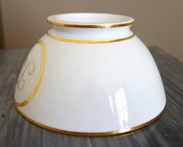 Darte - Empire Paris porcelain biscuit bowl enhanced with fine gold
