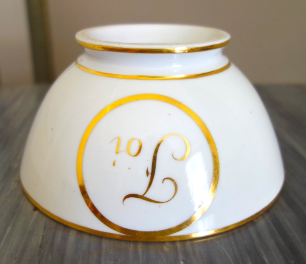 Darte - Empire Paris porcelain biscuit bowl enhanced with fine gold
