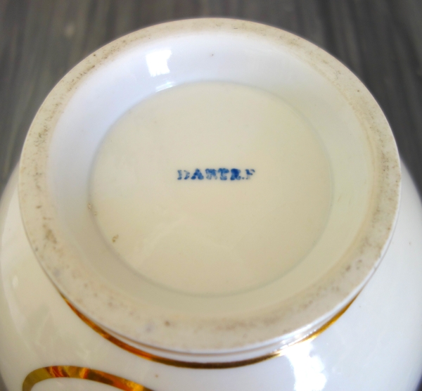 Darte - Empire Paris porcelain biscuit bowl enhanced with fine gold