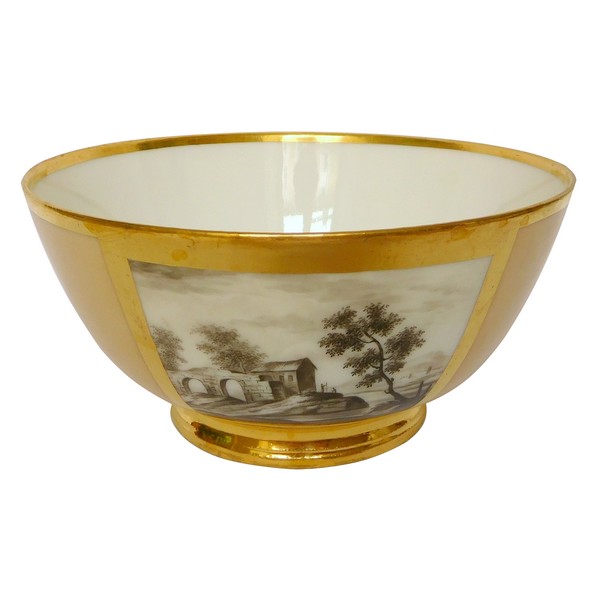 Paris porcelain biscuits bowl, manufacture of Halley, Empire period, early 19th century