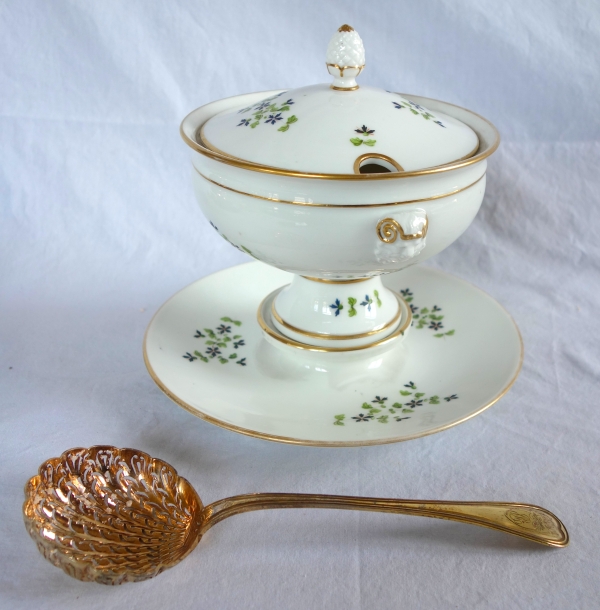 Louis XVI style Paris porcelain jam jar, 19th century period