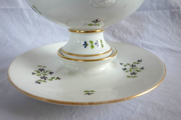 Louis XVI style Paris porcelain jam jar, 19th century period