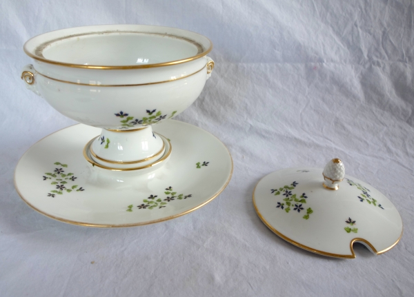 Louis XVI style Paris porcelain jam jar, 19th century period