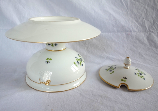 Louis XVI style Paris porcelain jam jar, 19th century period