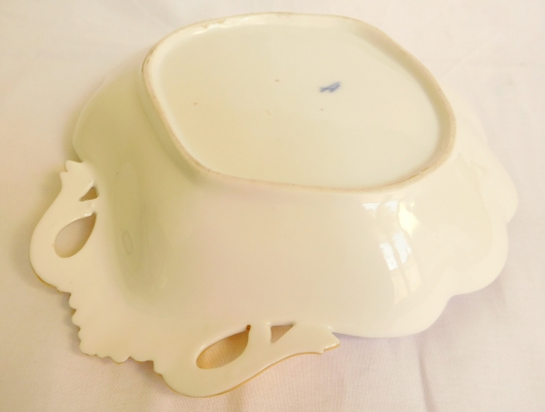 Porcelain Empire bread dish, Locre Manufacture, early 19th century