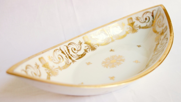Porcelain Empire trinket bowl, Locre Manufacture, early 19th century