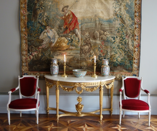 Grand bol à punch en porcelaine de Canton, Chine vers 1880