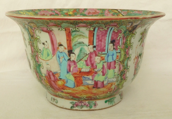Chinese Canton porcelain planter - 19th century - 25cm x 13.5cm