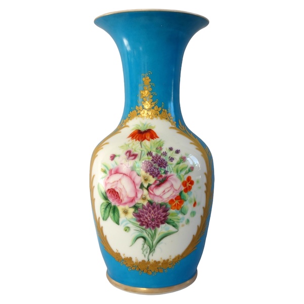 Tall ornamental porcelain vase in the taste of Sèvres, Napoléon III period