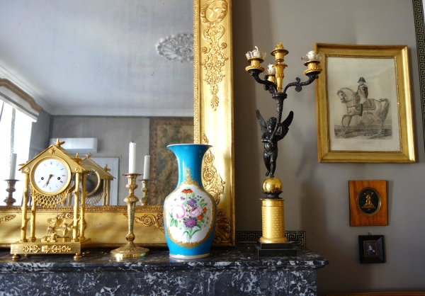 Tall ornamental porcelain vase in the taste of Sèvres, Napoléon III period