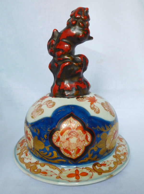 Grande potiche à décor imari bleu rouge et or, Chine, XIXe siècle - 54cm
