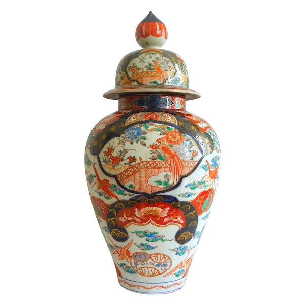 Grande potiche en porcelaine Imari, Japon, époque XIXe siècle - 48cm