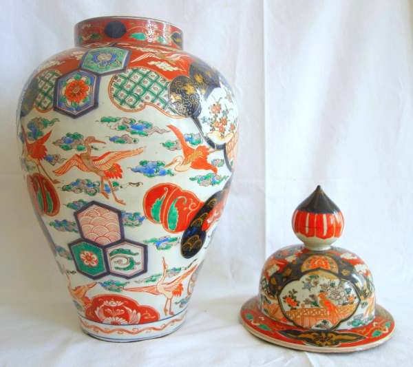 Grande potiche en porcelaine Imari, Japon, époque XIXe siècle - 48cm