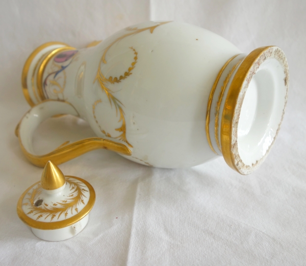 Verseuse / cafetière en porcelaine, époque Directoire Consulat - fin XVIIIe siècle vers 1800