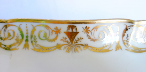 Manufacture de Locré - légumier d'époque Consulat ou Empire en porcelaine dorée