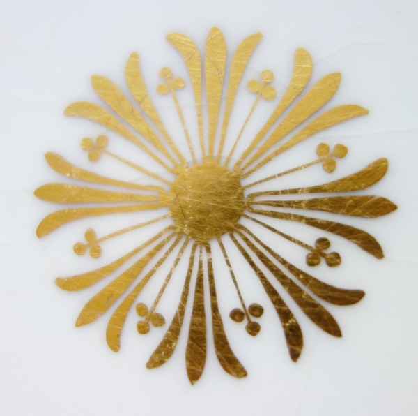 Manufacture de Locré - légumier d'époque Consulat ou Empire en porcelaine dorée