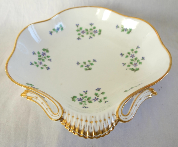 Dihl et Guerard Manufacture - pair of bread serving dishes, barbeaux pattern - signed