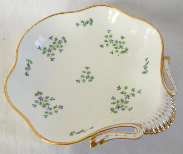 Dihl et Guerard Manufacture - pair of bread serving dishes, barbeaux pattern - signed