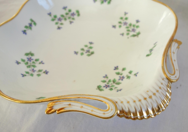 Dihl et Guerard Manufacture - pair of bread serving dishes, barbeaux pattern - signed