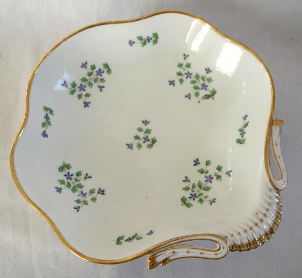 Dihl et Guerard Manufacture - pair of bread serving dishes, barbeaux pattern - signed