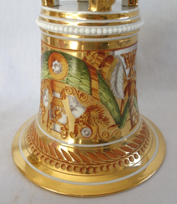 Paire de cache-pots d'époque Restauration en porcelaine attr. à Schoelcher - vers 1820